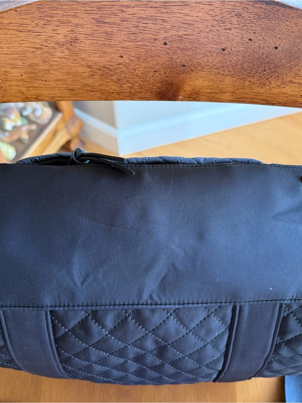 Lovevook Quilted Black Laptop Tote Bag for Women